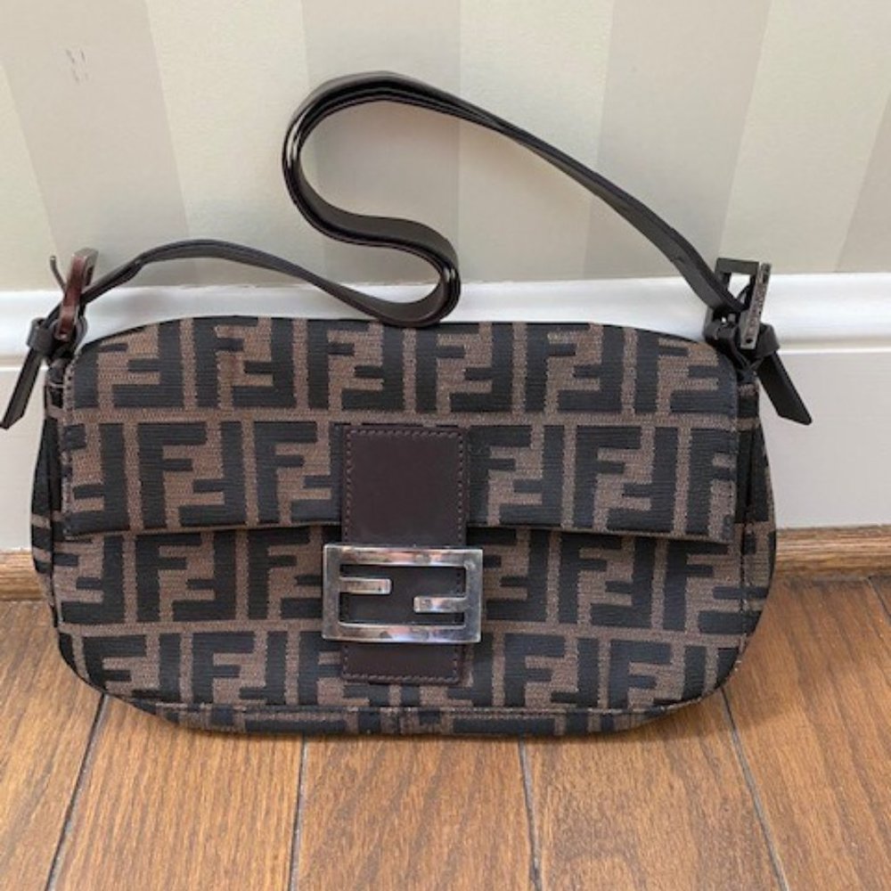FENDI Zucca Mamma Baguette Handbag (Vintage)